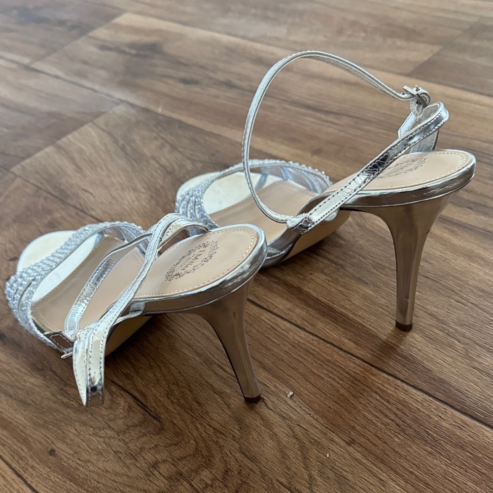 J. Miller Silver Rhinestone Heels - Picture 2 of 3